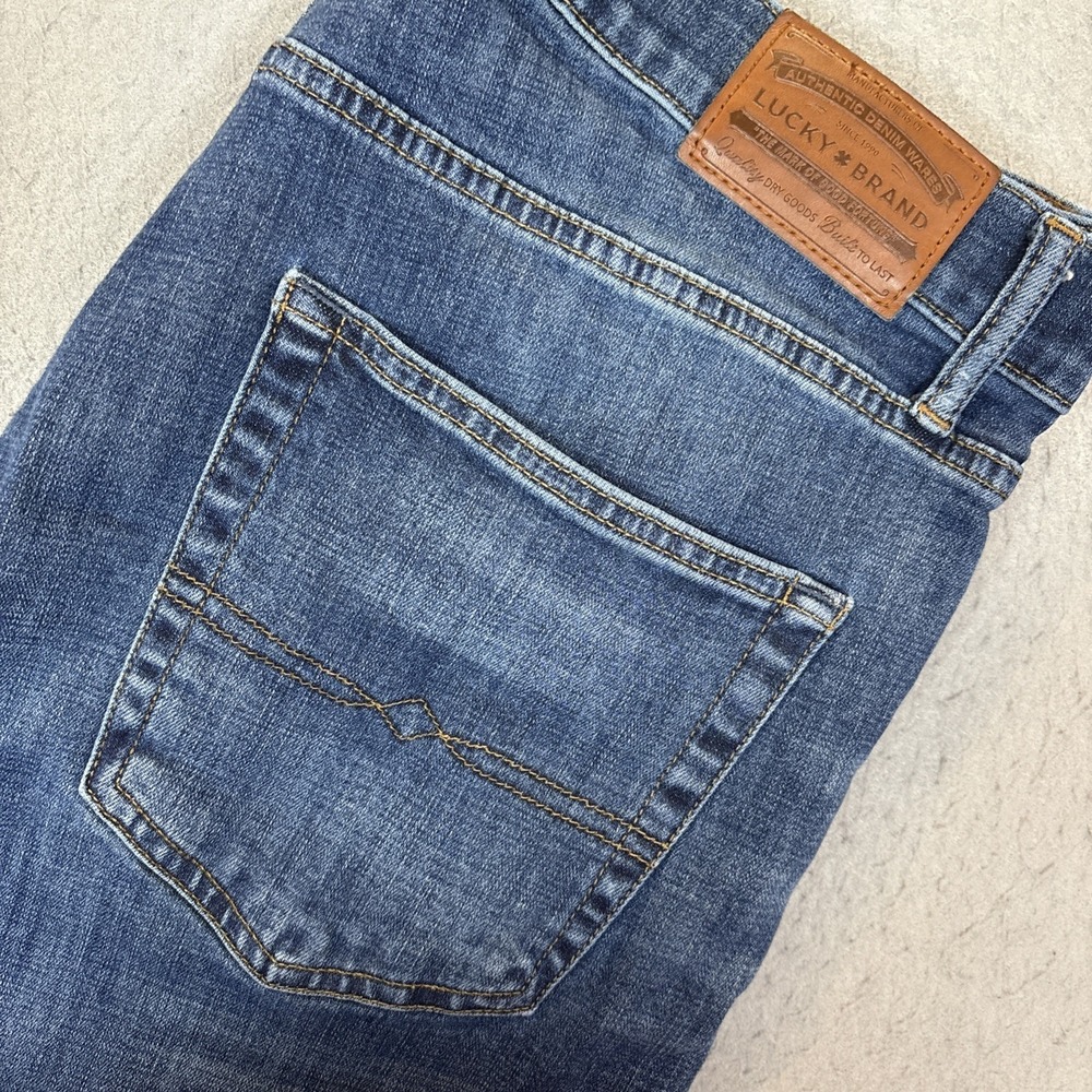 Lucky Brand 412 Athletic Slim Mens Jeans Blue Denim 36x32 Medium Wash